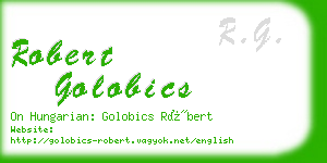 robert golobics business card